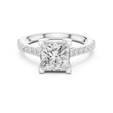 Princess Lab Grown Diamond Pave Engagement Ring