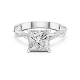 Princess Lab Grown Diamond Twisted Engagement Ring