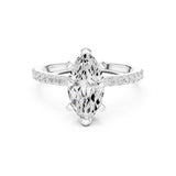 Marquise  Lab Grown Diamond Pave Engagement Ring