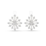 Round snowflake Lab Grown Diamond Earrings