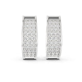 Round Huggie Lab Grown Diamond Earrings