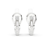 Round Huggie Lab Grown Diamond Earrings