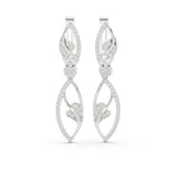 Round Dangle Lab Grown Diamond Earrings