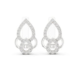 Round Dangle Lab Grown Diamond Earrings