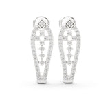 Round Hoop Lab Grown Diamond Earrings