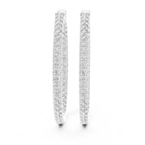 Round Hoop Lab Grown Diamond Earrings