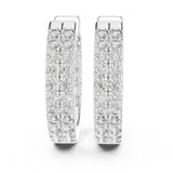 Round Huggie Lab Grown Diamond Earrings