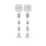 Mixed Dangle Lab Grown Diamond Earrings