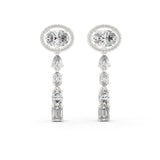 Mixed Dangle Lab Grown Diamond Earrings