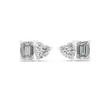 Mixed Cluster Lab Grown Diamond Earrings
