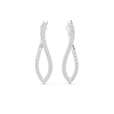 Round Hoop Lab Grown Diamond Earrings