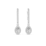 Pear Dangle Lab Grown Diamond Earrings
