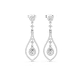 Pear  Dangle Lab Grown Diamond Earrings
