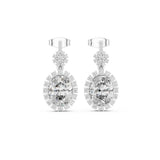 Oval Drop Lab Grown Diamond Earrings