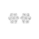 Round Cluster Lab Grown Diamond Earrings