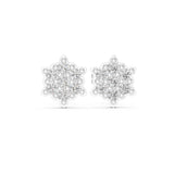 Round Cluster Lab Grown Diamond Earrings