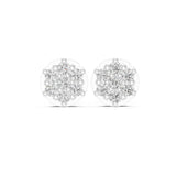 Round Cluster Lab Grown Diamond Earrings