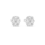 Round Cluster Lab Grown Diamond Earrings