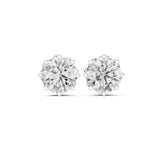 Round Stud Lab Grown Diamond Earrings