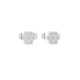 Round Cluster Lab Grown Diamond Earrings