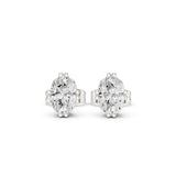 Oval Stud Lab Grown Diamond Earrings