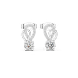 Round Drop Lab Grown Diamond Earrings