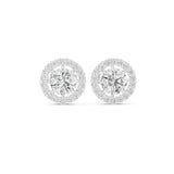 Round Halo Lab Grown Diamond Earrings