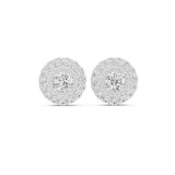 Round Halo Lab Grown Diamond Earrings