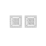 Princess Halo Lab Grown Diamond Earrings