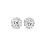 Round Halo Lab Grown Diamond Earrings