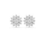 Round Cluster Lab Grown Diamond Earrings