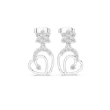 Round Dangle Lab Grown Diamond Earrings
