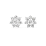 Round Cluster Lab Grown Diamond Earrings