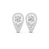 Round Halo Lab Grown Diamond Earrings