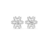 Mixed Cluster Lab Grown Diamond Earrings