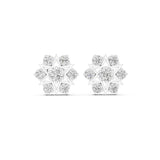 Round Cluster Lab Grown Diamond Earrings