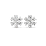Round Cluster Lab Grown Diamond Earrings