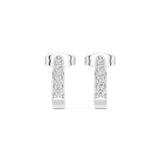 Round Huggie Lab Grown Diamond Earrings