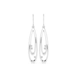 Round Dangle Lab Grown Diamond Earrings