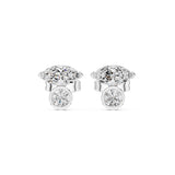Marquise & Round Stud Lab Grown Diamond Earrings