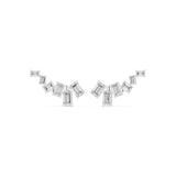 Emerald Climber Lab Grown Diamond Earrings