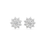 Round Cluster Lab Grown Diamond Earrings