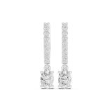 Oval Drop Lab Grown Diamond Earrings