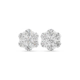 Round Cluster Lab Grown Diamond Earrings