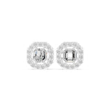 Asscher Halo Lab Grown Diamond Earrings