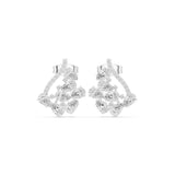 Round & Pear Climber Lab Grown Diamond Earrings