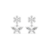 Mixed Dangle Lab Grown Diamond Earrings