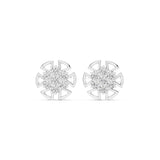 Round Cluster Lab Grown Diamond Earrings