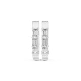 Emerald Huggie Lab Grown Diamond Earrings