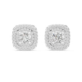 Round Halo Lab Grown Diamond Earrings